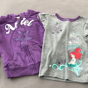 Ariel sweatshirt and T-shirt